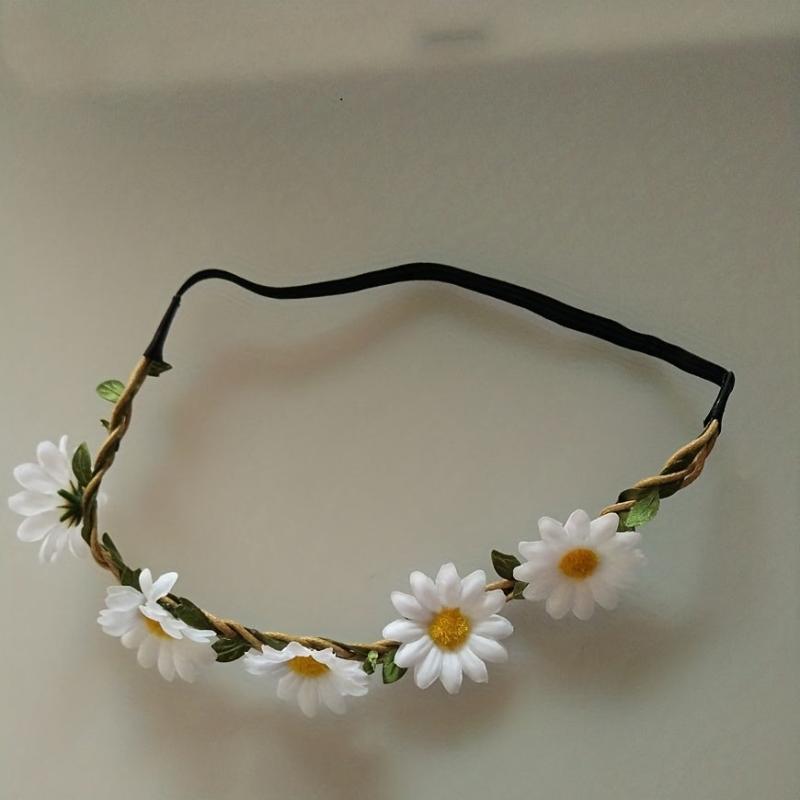 5pcs Boho Stretchy Headband Daisy Hair Band for Party Beach Travel
