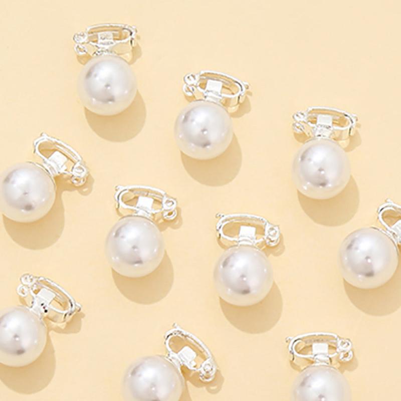 10pcs Pearl Hair Clip Women's Small Metal Golden Hair Accessories