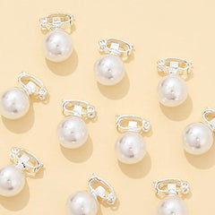 10pcs Pearl Hair Clip Women's Small Metal Golden Hair Accessories