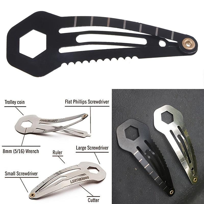 Mini Tool Hairclip Stainless Steel Women Self defense Survival