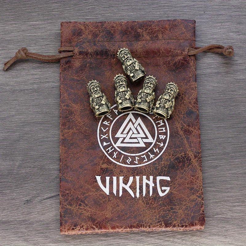 8 Pcs Viking Braids Hair Ring Beads Bracelet DIY Accessories