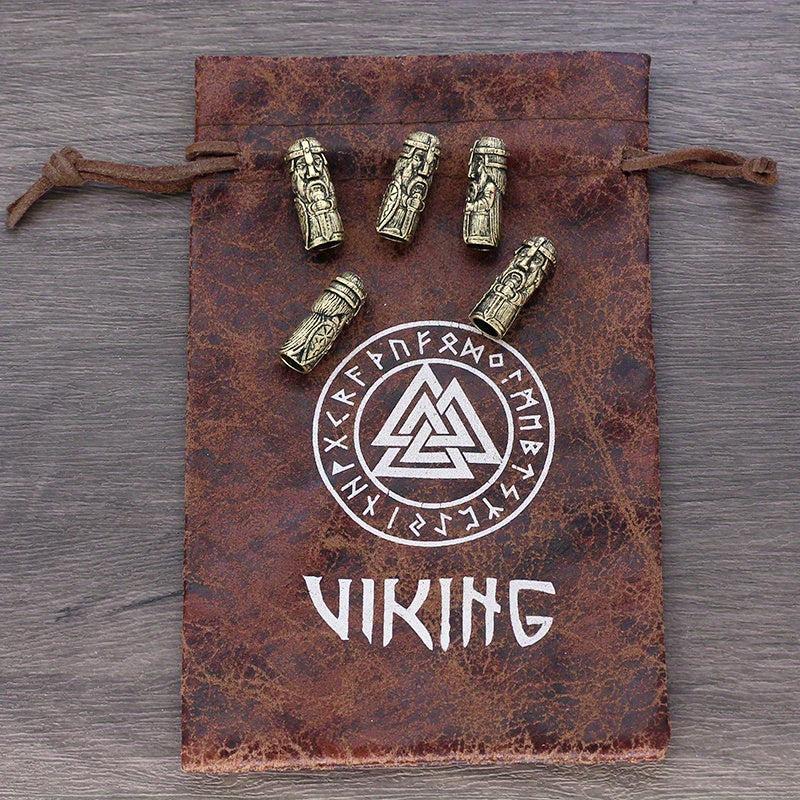 8 Pcs Viking Braids Hair Ring Beads Bracelet DIY Accessories