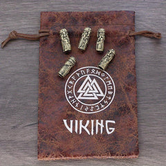 8 Pcs Viking Braids Hair Ring Beads Bracelet DIY Accessories