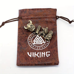 8 Pcs Viking Braids Hair Ring Beads Bracelet DIY Accessories
