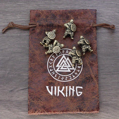 8 Pcs Viking Braids Hair Ring Beads Bracelet DIY Accessories