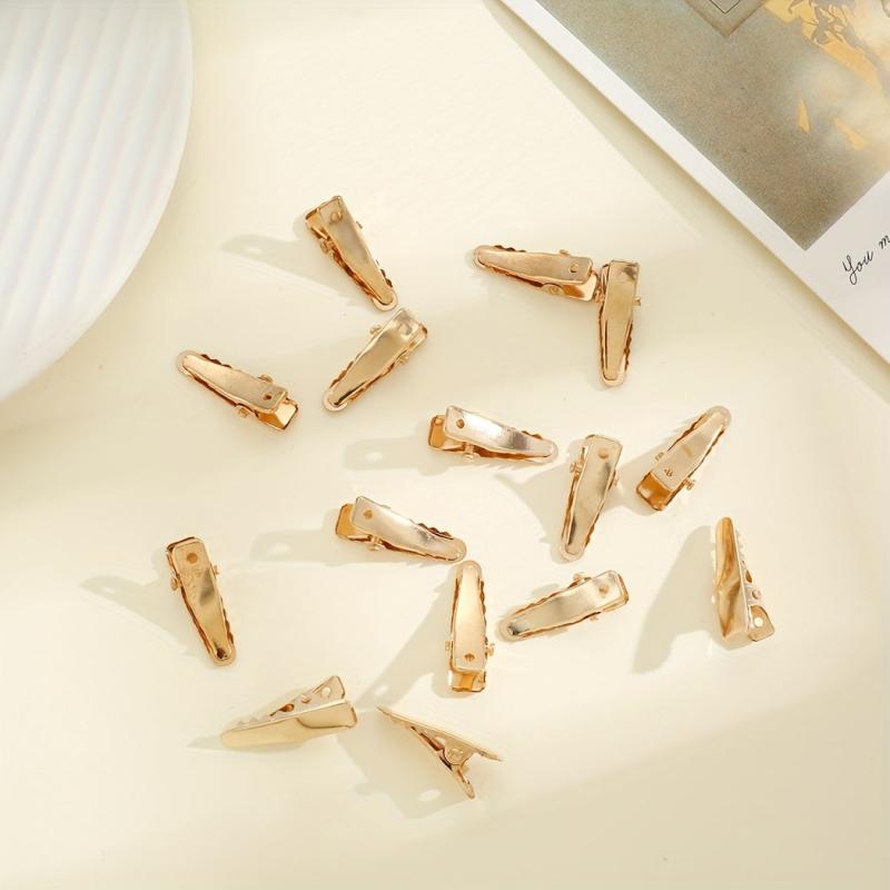 20PCS Small Duck Billed Clip Mini Golden Barrette Hair Accessories