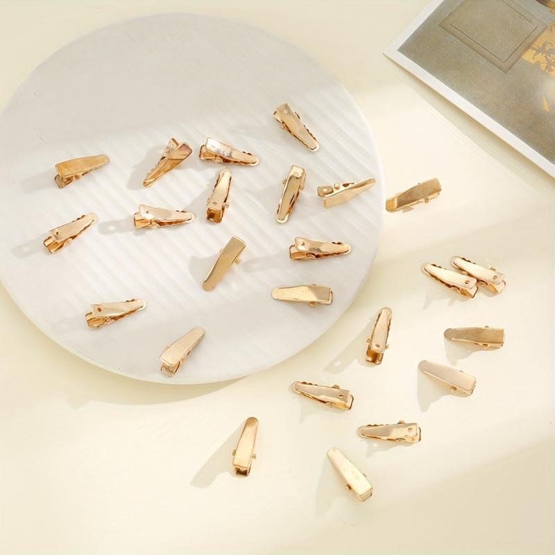 20PCS Small Duck Billed Clip Mini Golden Barrette Hair Accessories