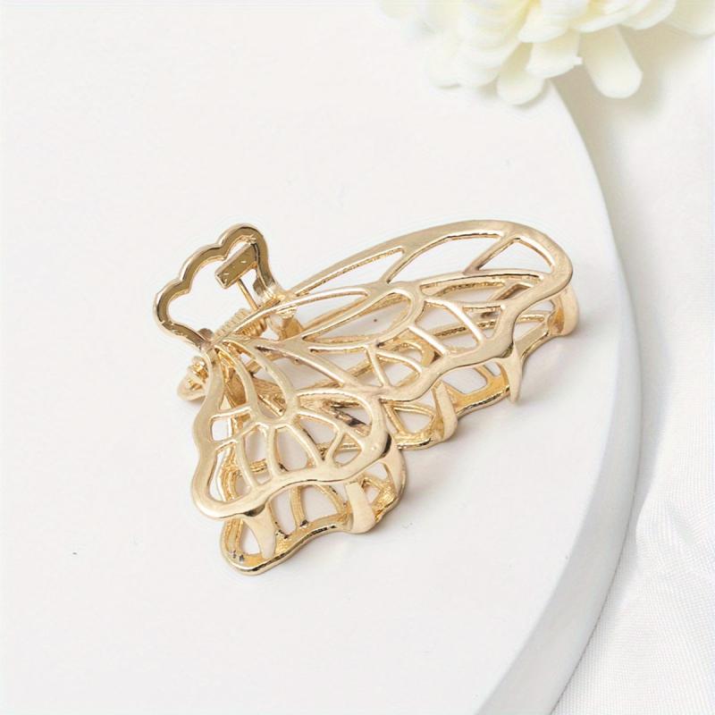 Mini Metal Hair Claw Hollow Shark Claw Back Head Clip Hair Accessories
