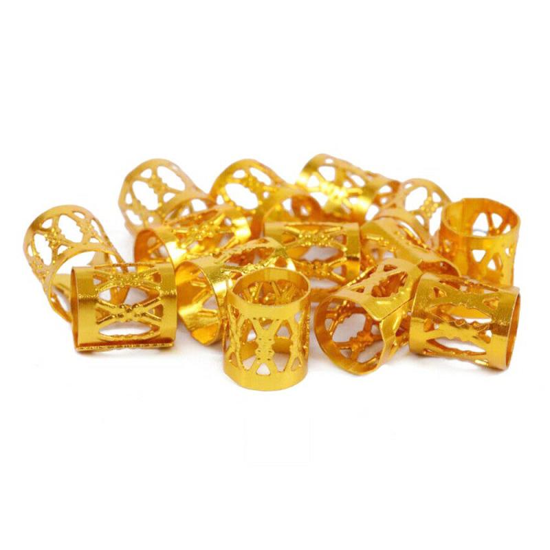 10pcs Dreadlock Beads Hair Rings Hair Decoration Clips Hair Jewelry