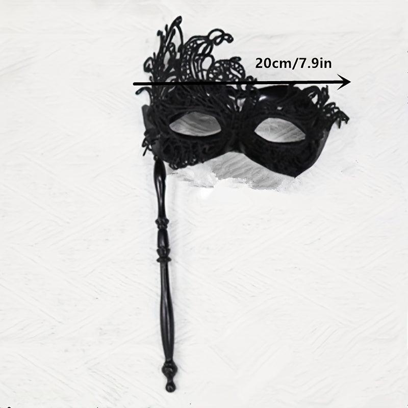 Lace Handheld Stick Mask for Halloween Masquerade Prom Party
