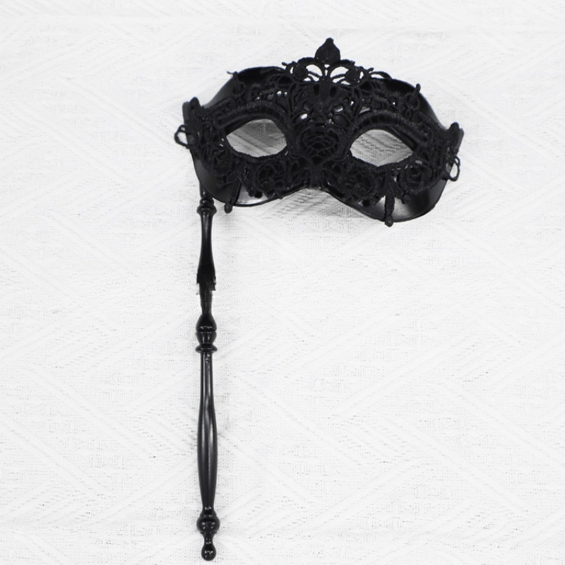 Lace Handheld Stick Mask for Halloween Masquerade Prom Party