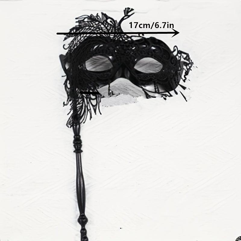 Lace Handheld Stick Mask for Halloween Masquerade Prom Party