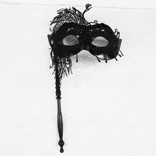 Lace Handheld Stick Mask for Halloween Masquerade Prom Party