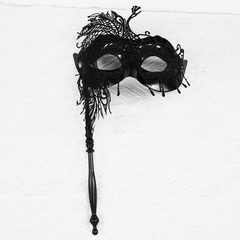 Lace Handheld Stick Mask for Halloween Masquerade Prom Party