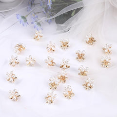 5pcs Mini Pearl Hair Clips Bangs Flower Pearl Hair Clip