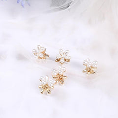 5pcs Mini Pearl Hair Clips Bangs Flower Pearl Hair Clip