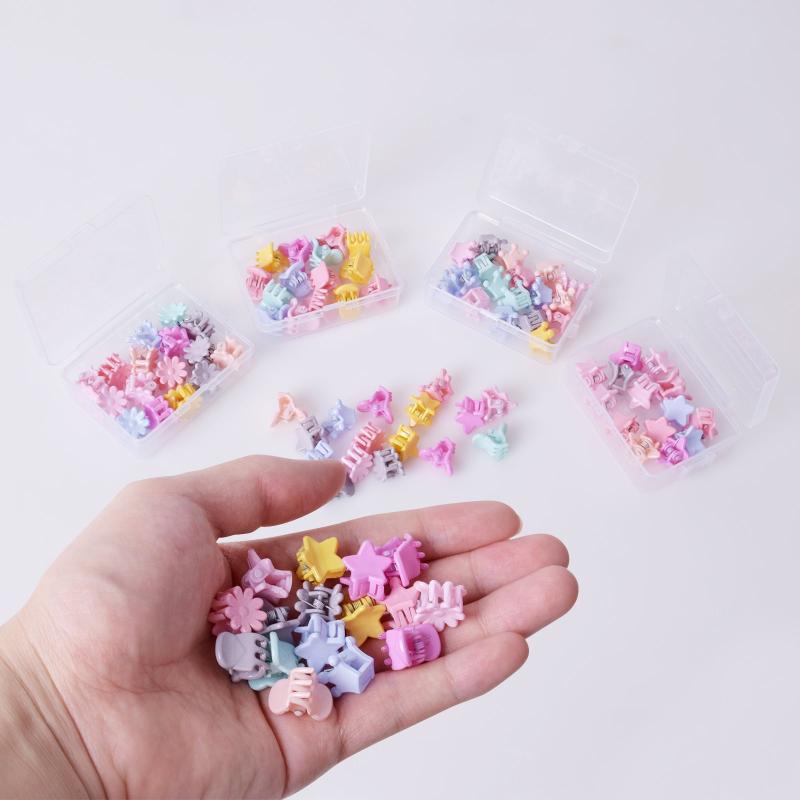 80pcs Mini Hair Claw Clips Small Non Slip Hair Clips Crown Shaped