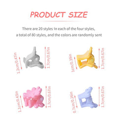80pcs Mini Hair Claw Clips Small Non Slip Hair Clips Crown Shaped