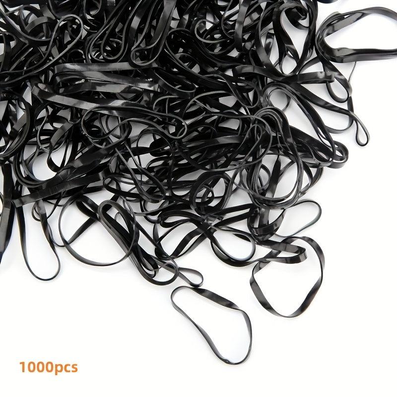 1000pcs Mini Rubber Bands Soft Elastic Hair Tie For Kids Braid Hair