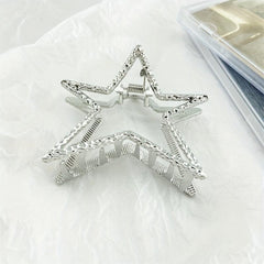 Y2K Metal Star Hair Claw Shark Claw Mini Hair Clip
