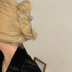 Y2K Metal Star Hair Claw Shark Claw Mini Hair Clip