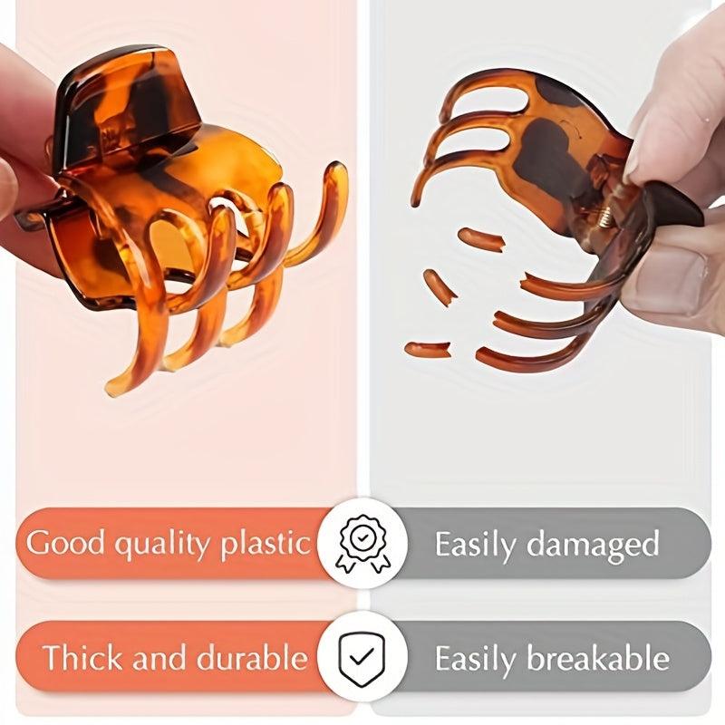4pcs Vintage Shark Claw Non-Slip Mini Hair Claw Clips