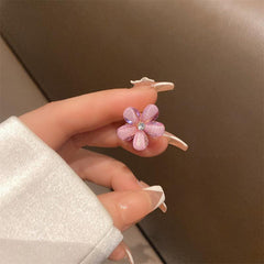 Mini Flower Hair Claws Rhinestone Barrettes Hair Clip Hair Accessories