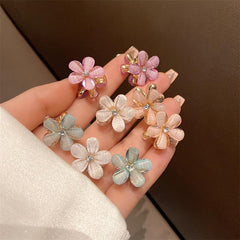 Mini Flower Hair Claws Rhinestone Barrettes Hair Clip Hair Accessories