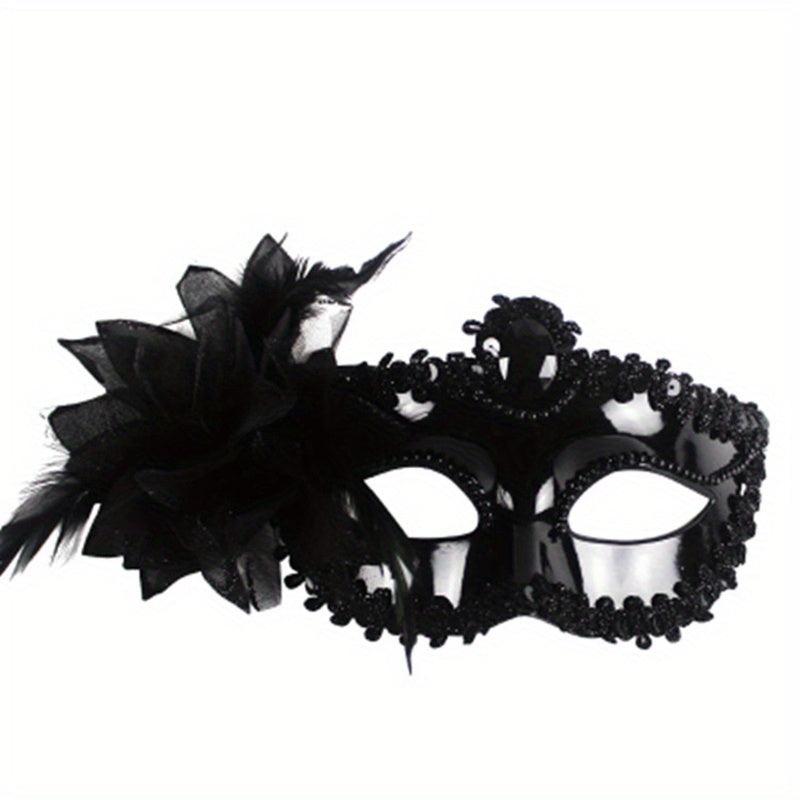 Venetian Masquerade Mask Lily Flower Mask Half Face Ladies Party