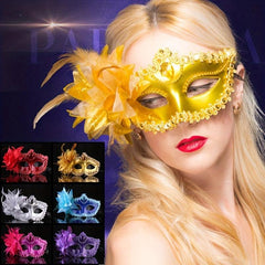 Venetian Masquerade Mask Lily Flower Mask Half Face Ladies Party