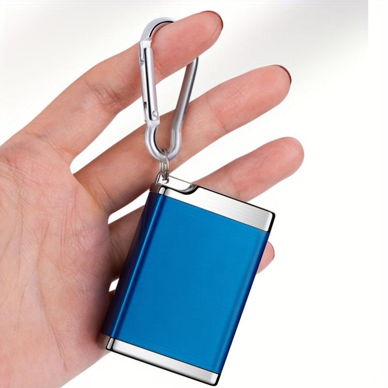 Mini Metal Ashtray Keychain Pendant Portable Carry on Ash Box