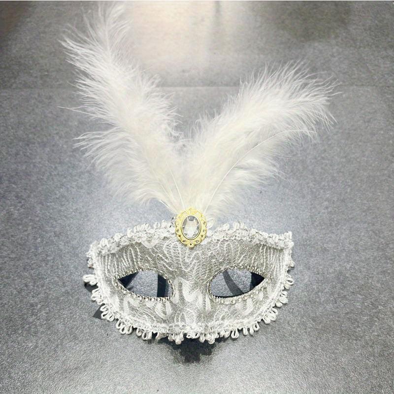 Venetian Style Feather Mask Half Face Princess Masquerade Halloween Party Mask