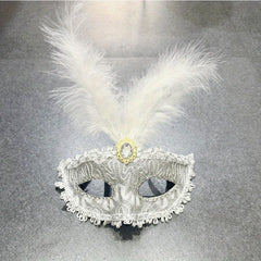 Venetian Style Feather Mask Half Face Princess Masquerade Halloween Party Mask