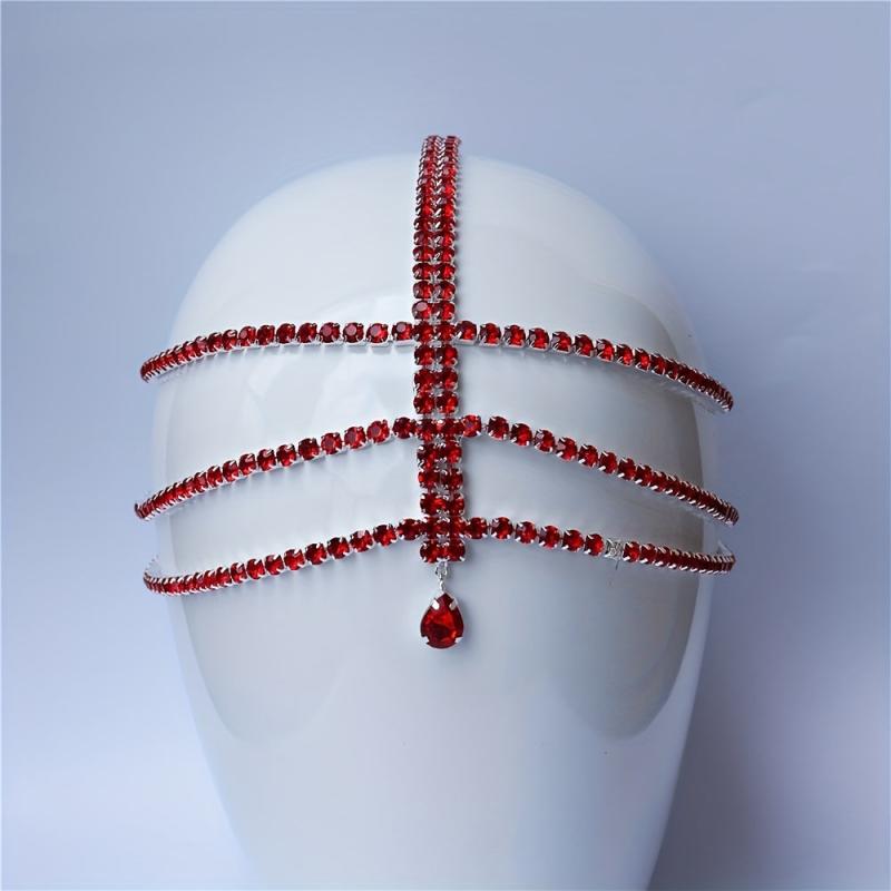 Crystal Layer Head Piece Hair Jewelry Women