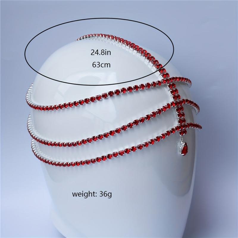 Crystal Layer Head Piece Hair Jewelry Women