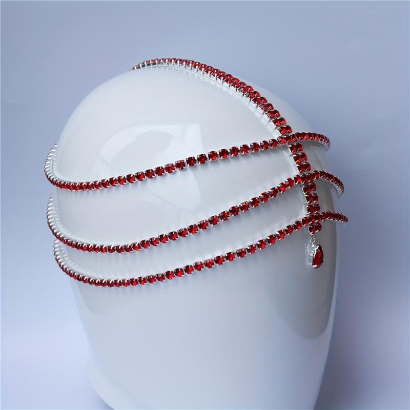 Crystal Layer Head Piece Hair Jewelry Women