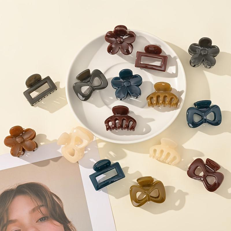 6pcs Mini Hair Claw Clips Strong Hold Hair Accessories
