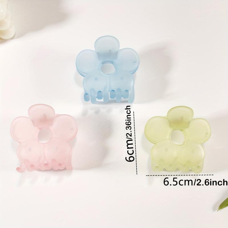 Matte Flower Hair Claw Frosted Shark Claw Mini Hair Clip