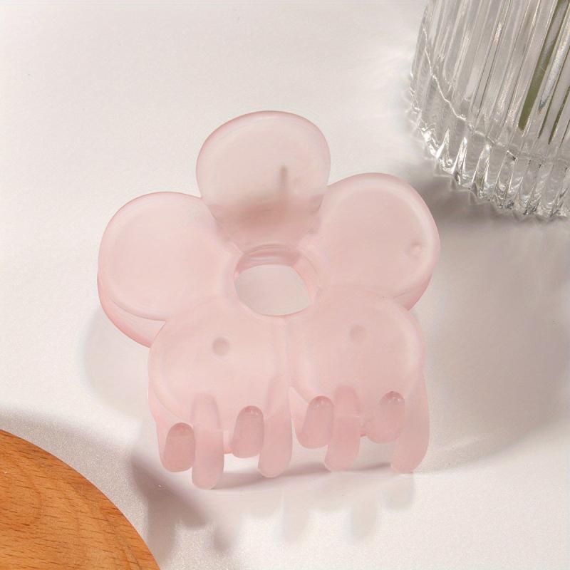 Matte Flower Hair Claw Frosted Shark Claw Mini Hair Clip