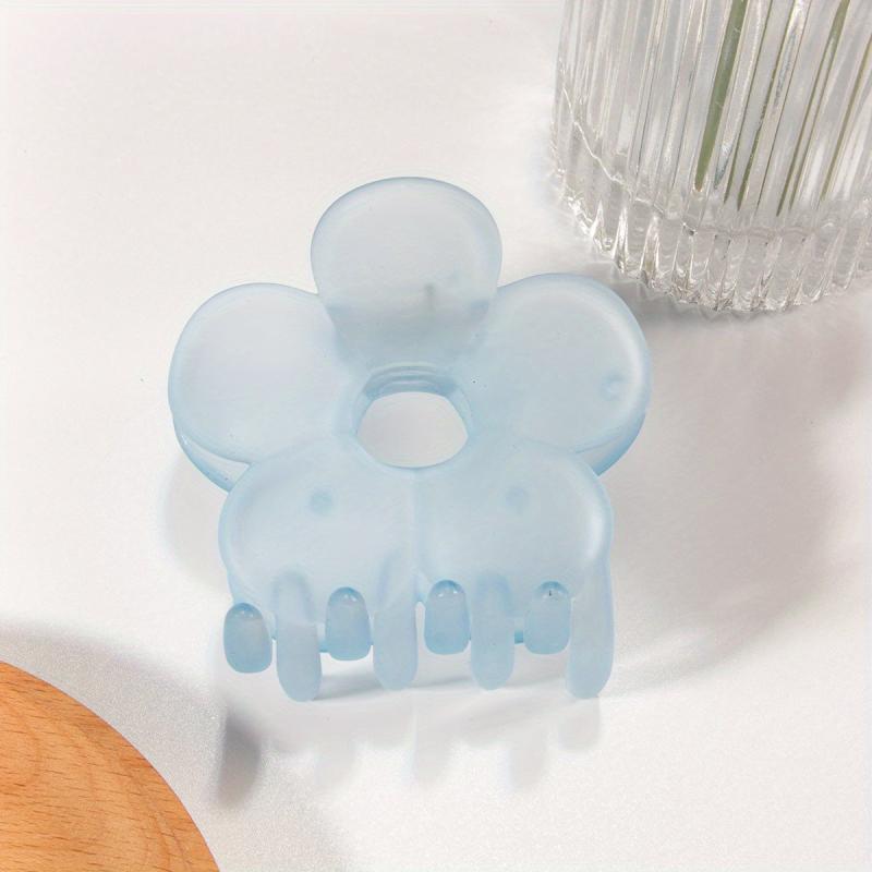 Matte Flower Hair Claw Frosted Shark Claw Mini Hair Clip