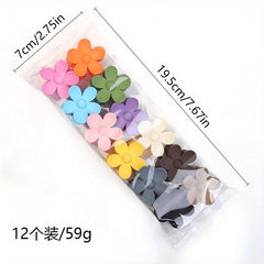 Mini Floral Hair Claw Ponytail Holder for Women
