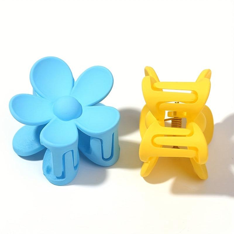 Mini Floral Hair Claw Ponytail Holder for Women