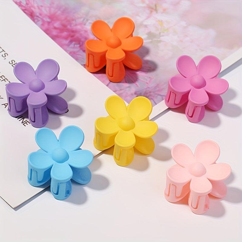 Mini Floral Hair Claw Ponytail Holder for Women