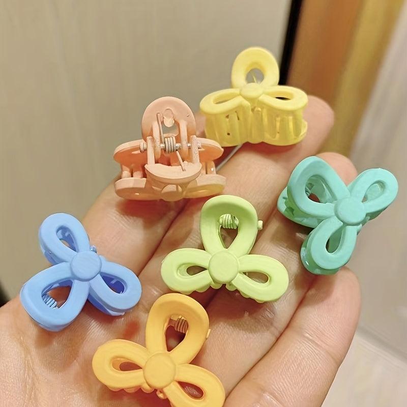 4pcs Mini Hair Claw Bow Shaped Hair Claw Clip for Women Girls Baby Toddlers