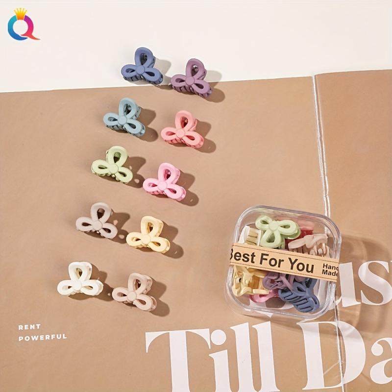 4pcs Mini Hair Claw Bow Shaped Hair Claw Clip for Women Girls Baby Toddlers