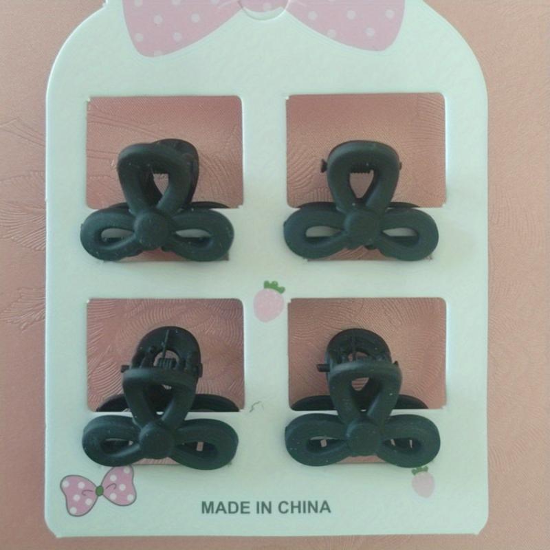 4pcs Mini Hair Claw Bow Shaped Hair Claw Clip for Women Girls Baby Toddlers