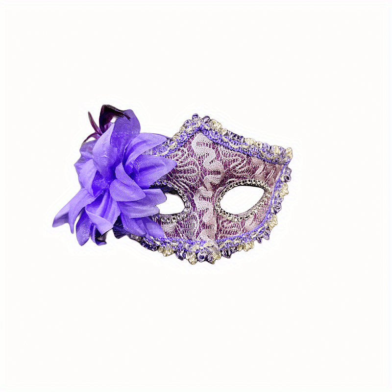 Masquerade Mask Halloween Flower Princess Style Half Face Female