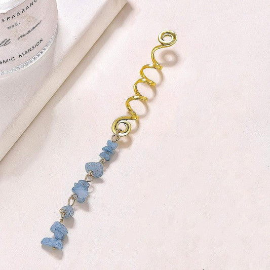 Colorful Stone Hair Jewelry For Braids Tassels Dreadlock Rings