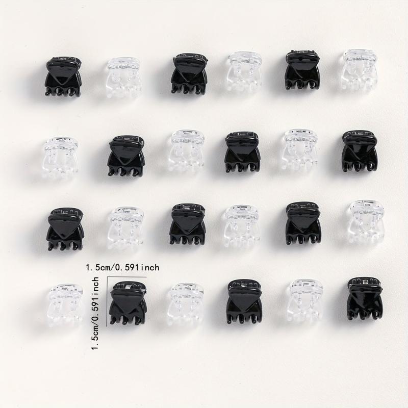 24pcs Mini Shark Claw Hair Accessories For Women