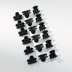 18PCS Rubber Frosted Hair Claw Mini Small Shark Claw Hair Accessory